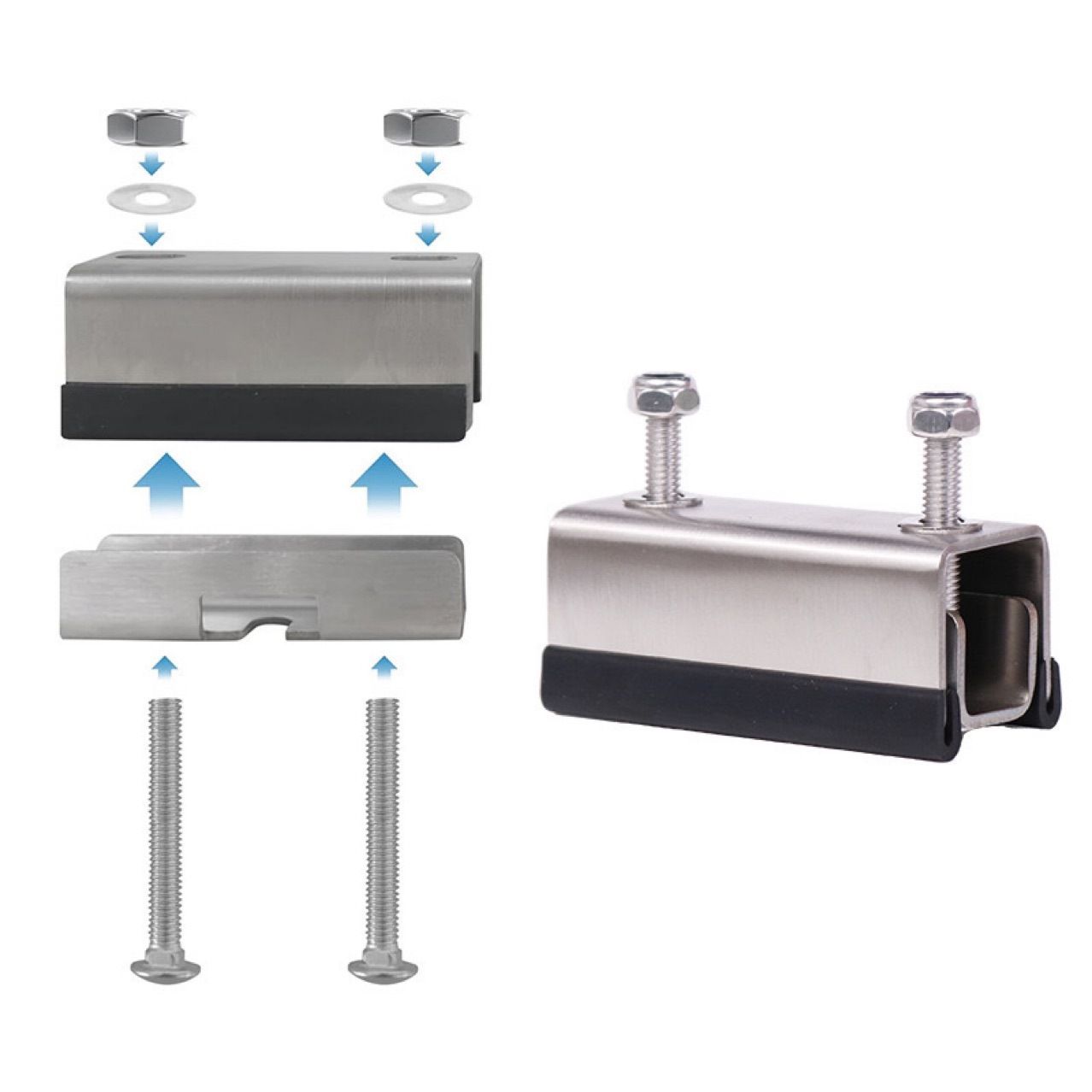 4 Pack Stainless Steel Solar Panel Mounting Brackets (Style B) - Heavy Duty view 4