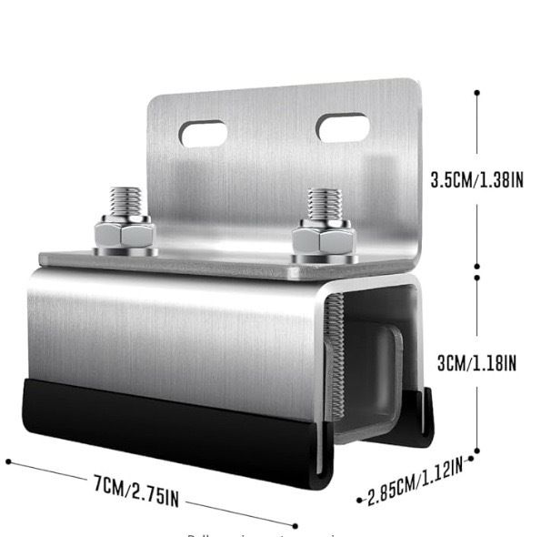 4 Pack Stainless Steel Solar Panel Mounting Brackets (Style B) - Heavy Duty view 5