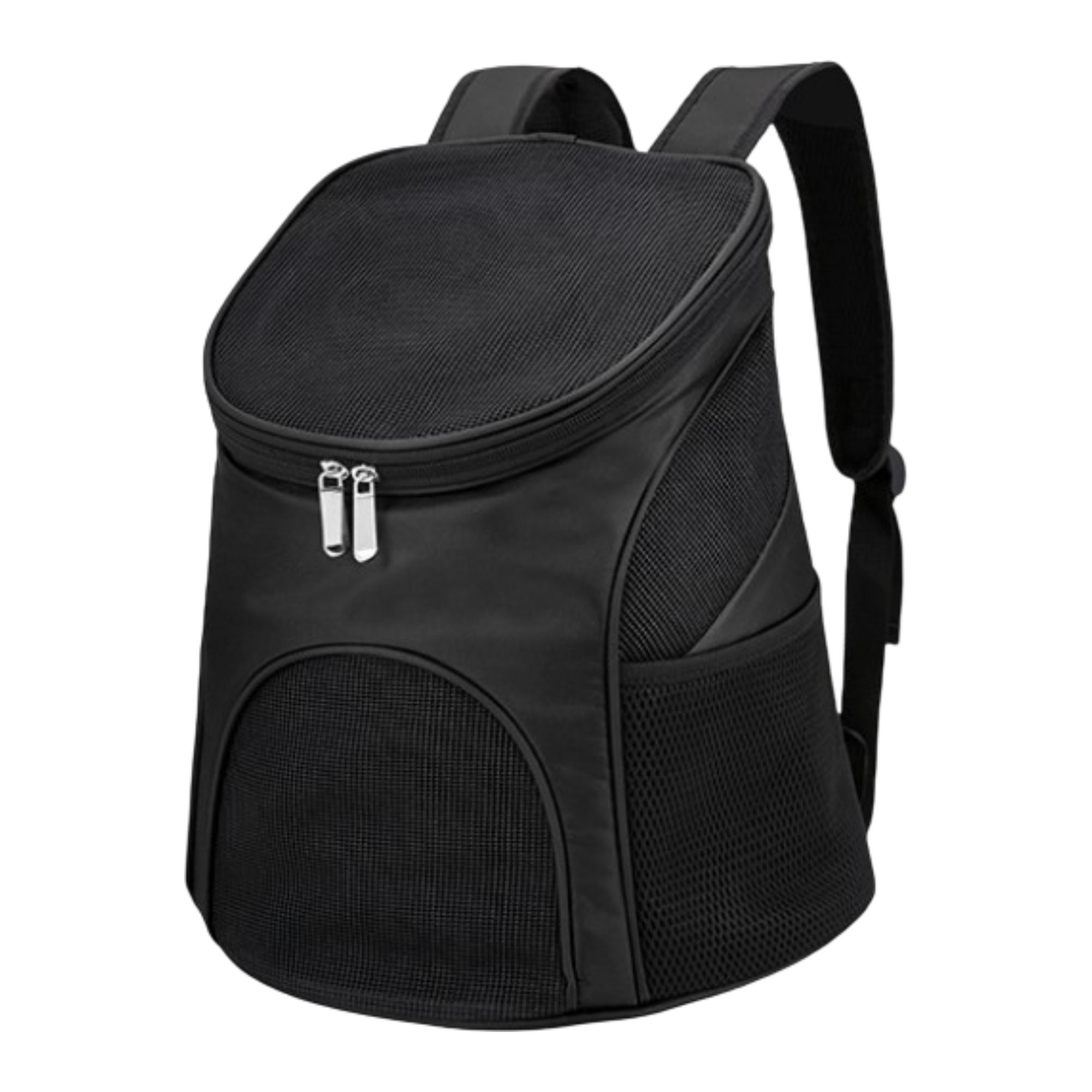 S Size Black Foldable Pet Carrier Backpack for Dogs and Cats - Ventilated