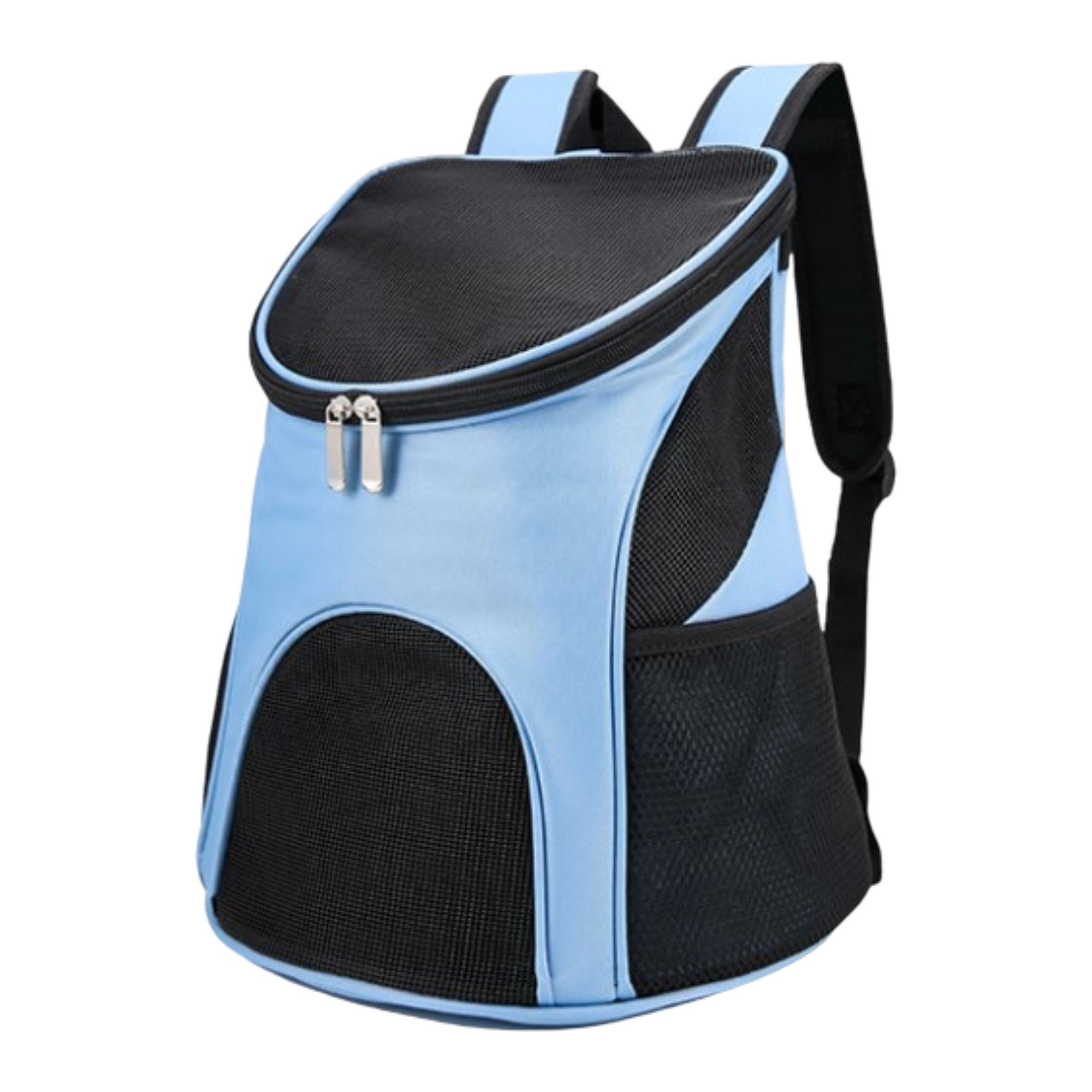 S Size Black & Blue Foldable Pet Carrier Backpack for Dogs and Cats
