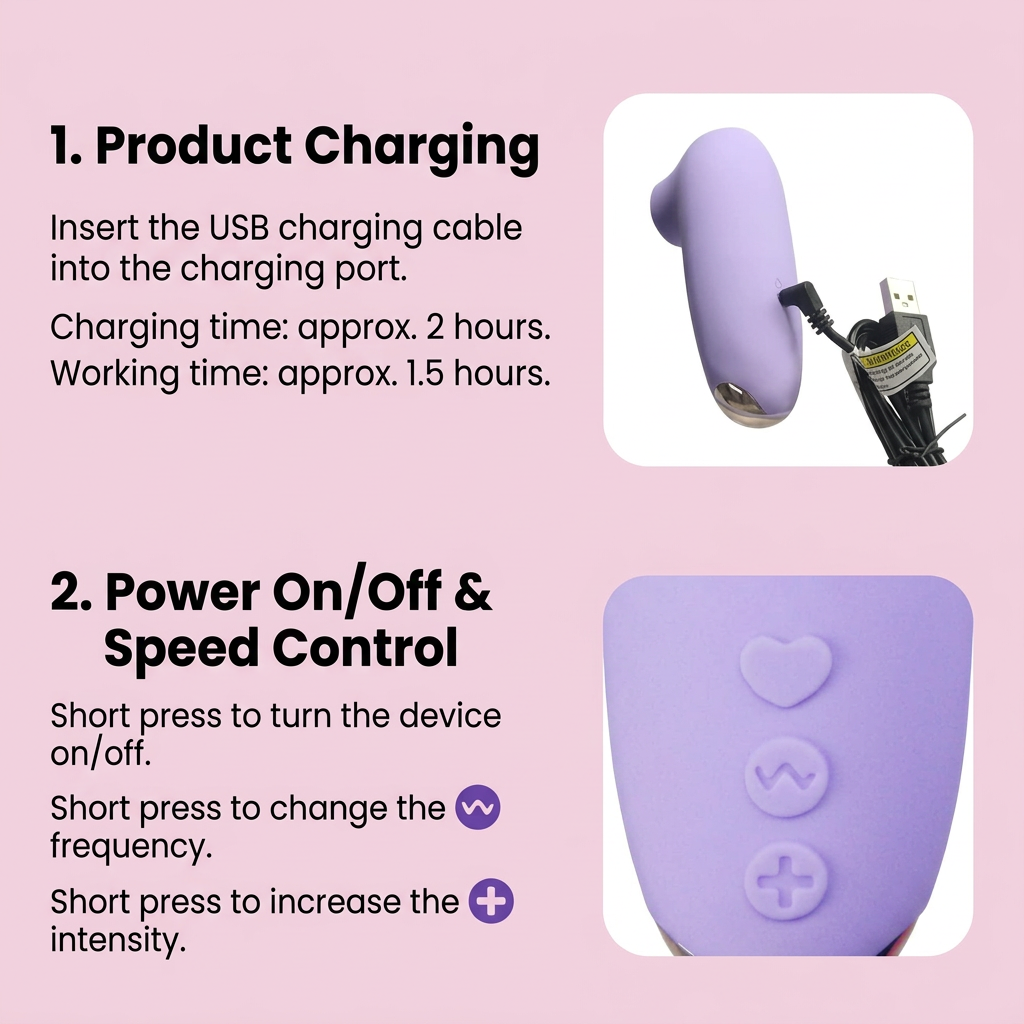 Blue Clitoral Sucking Vibrator for Women with 5 Suction & 10 Vibration Modes view 4
