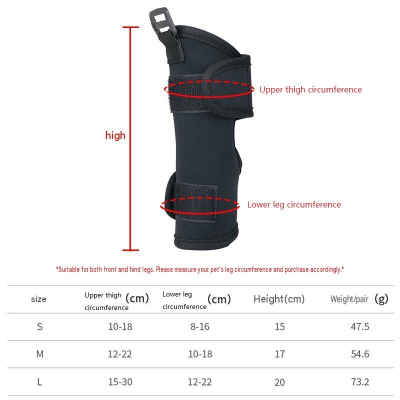 S Size Adjustable Dog Knee Brace set - Include front and hind legs Soft view 9