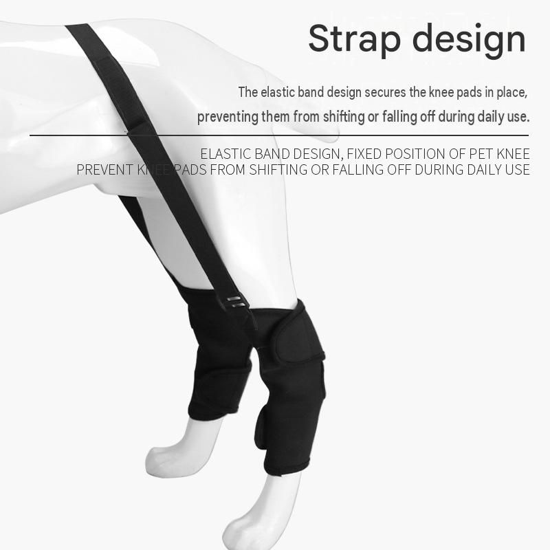 L Size Adjustable Dog Knee Brace set - Include front and hind legs Soft view 9
