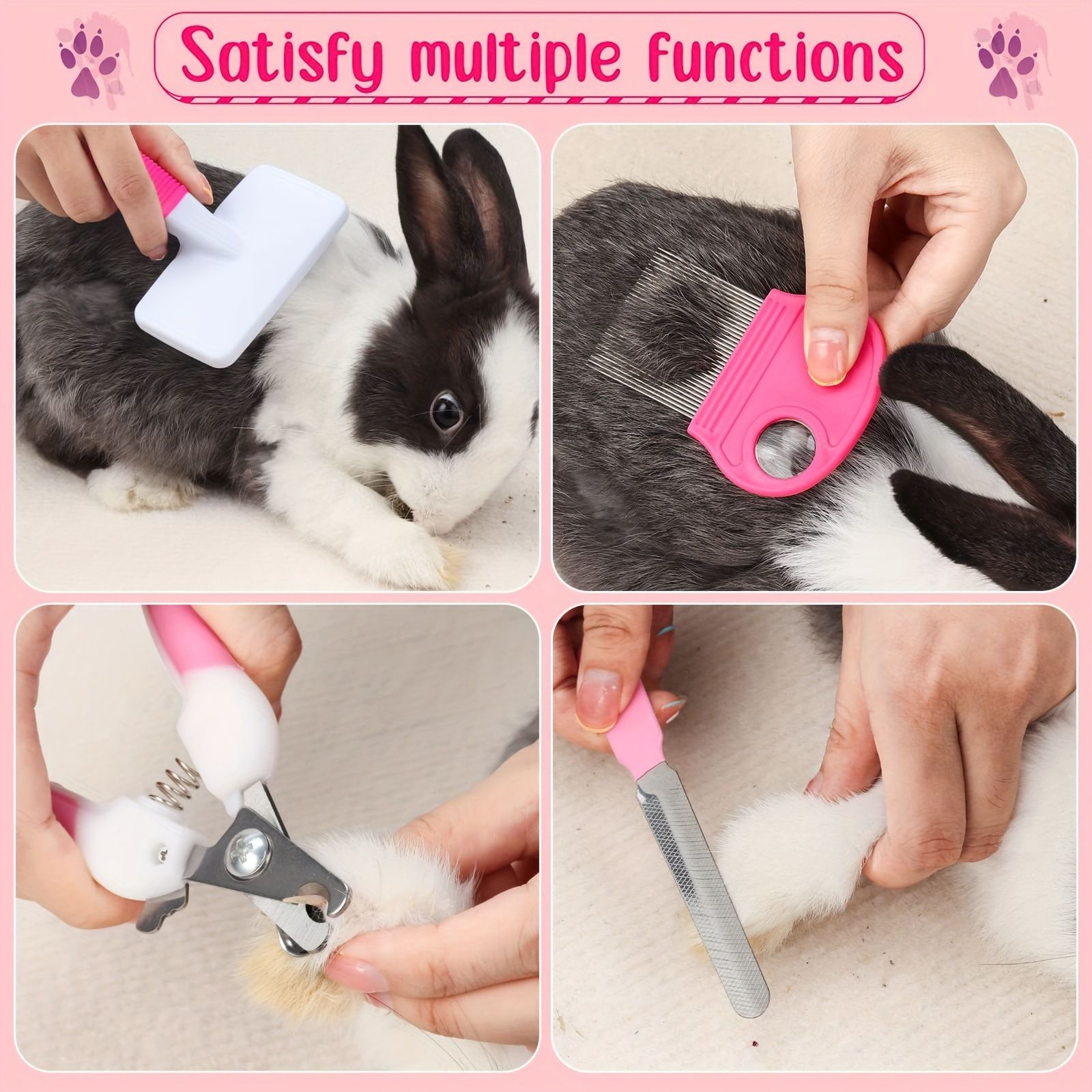 Pink 8-Piece Pet Grooming Kit - Nail Clippers view 6