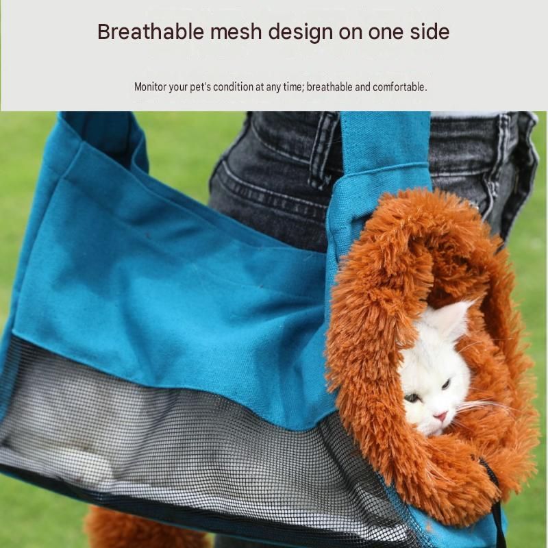Lion Style Canvas Pet Carrier Green Bag（big size 45*12.5*29cm） - Adjustable view 6