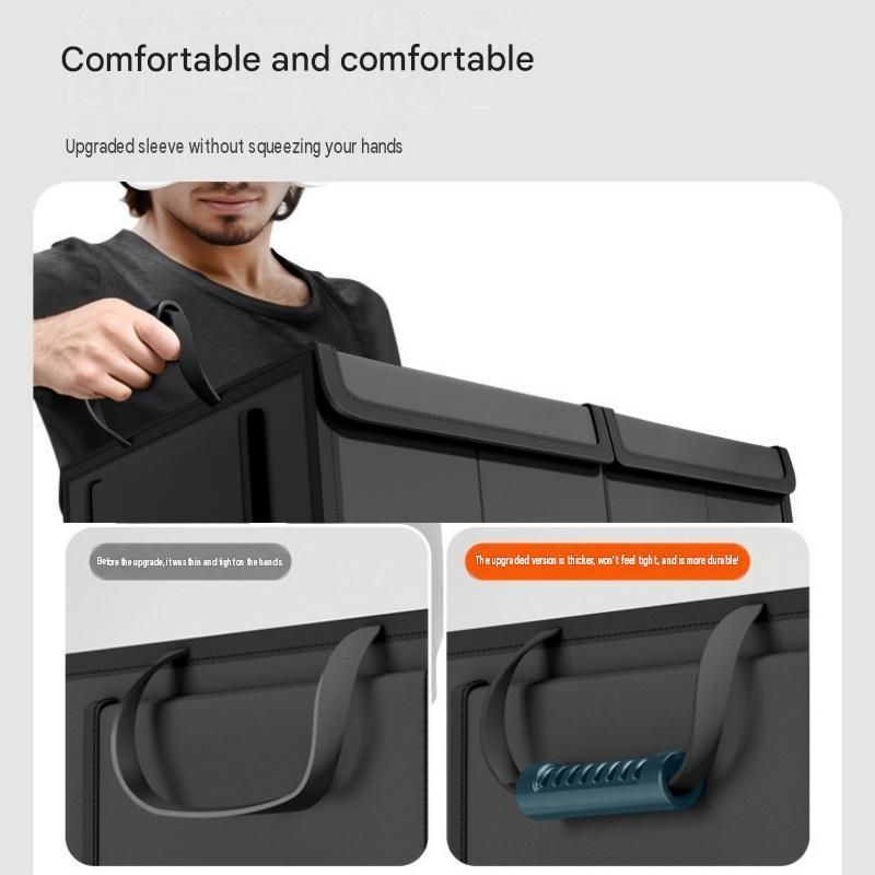 White Car Boot Organiser - Foldable Waterproof Large Capacity Trunk Storage Box view 7