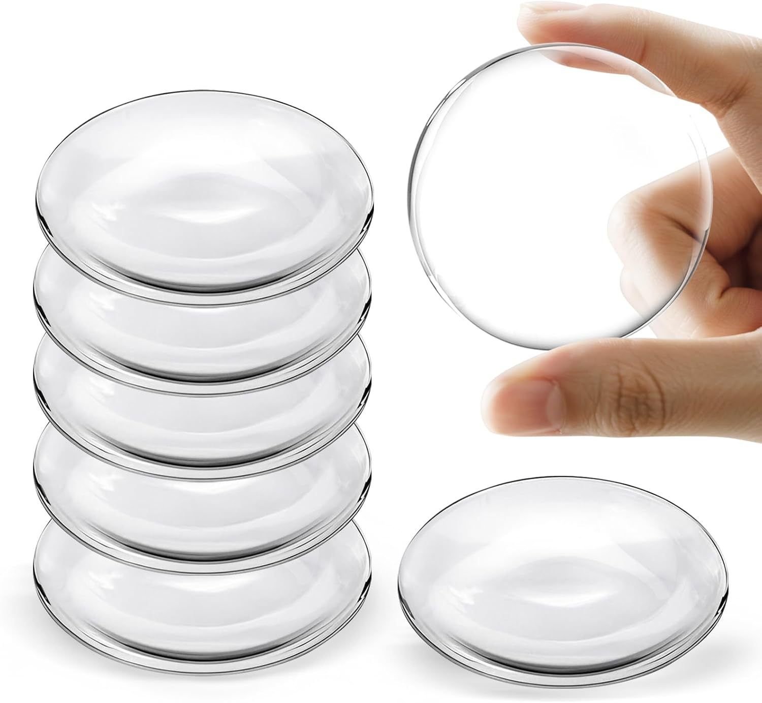 Transparent Door Handle Bumper - 6 Pcs 30mm PVC Self-Adhesive Wall Protector