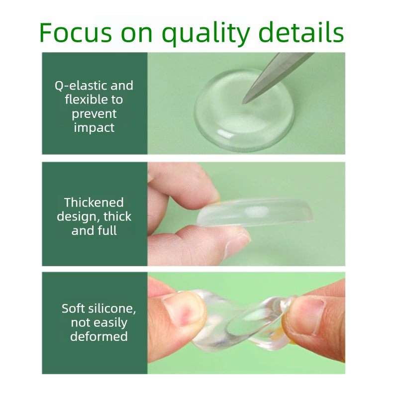 Transparent Door Handle Bumper - 6 Pcs 30mm PVC Self-Adhesive Wall Protector view 8