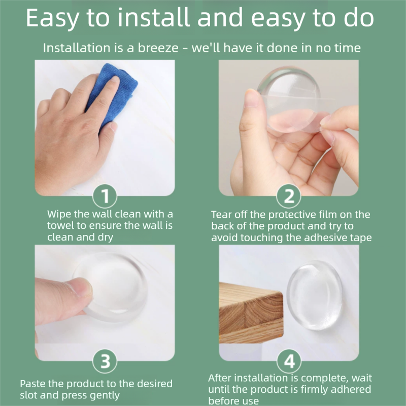 Transparent Door Handle Bumper - 6 Pcs 30mm PVC Self-Adhesive Wall Protector view 9