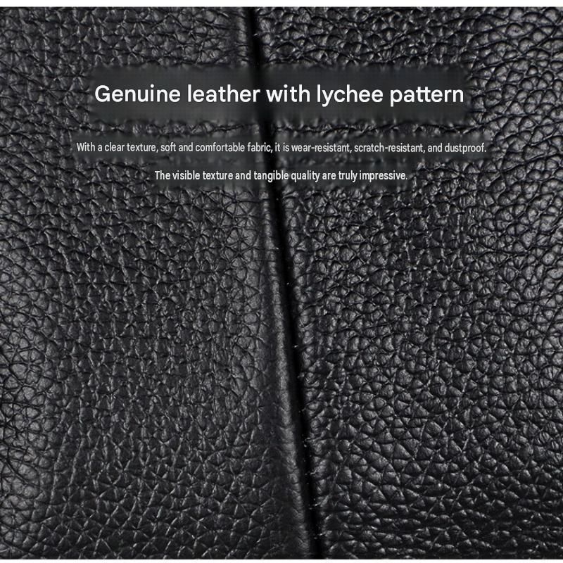 Black Leather Belt Phone Pouch - Multi-Pocket Waist Bag with Shoulder Strap view 2