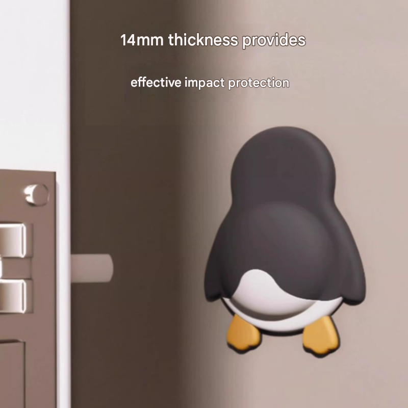 4pcs Cute Animal Soft Rubber Door Handle Bumper Pad - 14mm Thick Self Adhesive view 5
