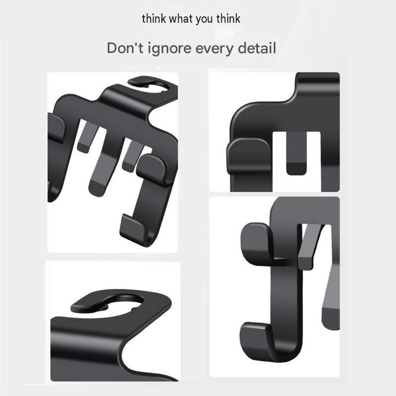2pcs Multifunctional Car Seat Back Hook and Phone Holder - ABS Material view 3