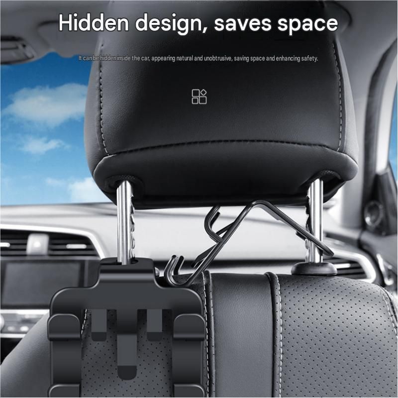 2pcs Multifunctional Car Seat Back Hook and Phone Holder - ABS Material view 8