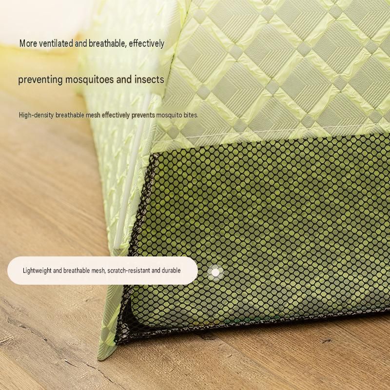 Green 48x42x40cm Summer Pet Cooling Tent Bed - Semi Enclosed Cat Dog House view 4