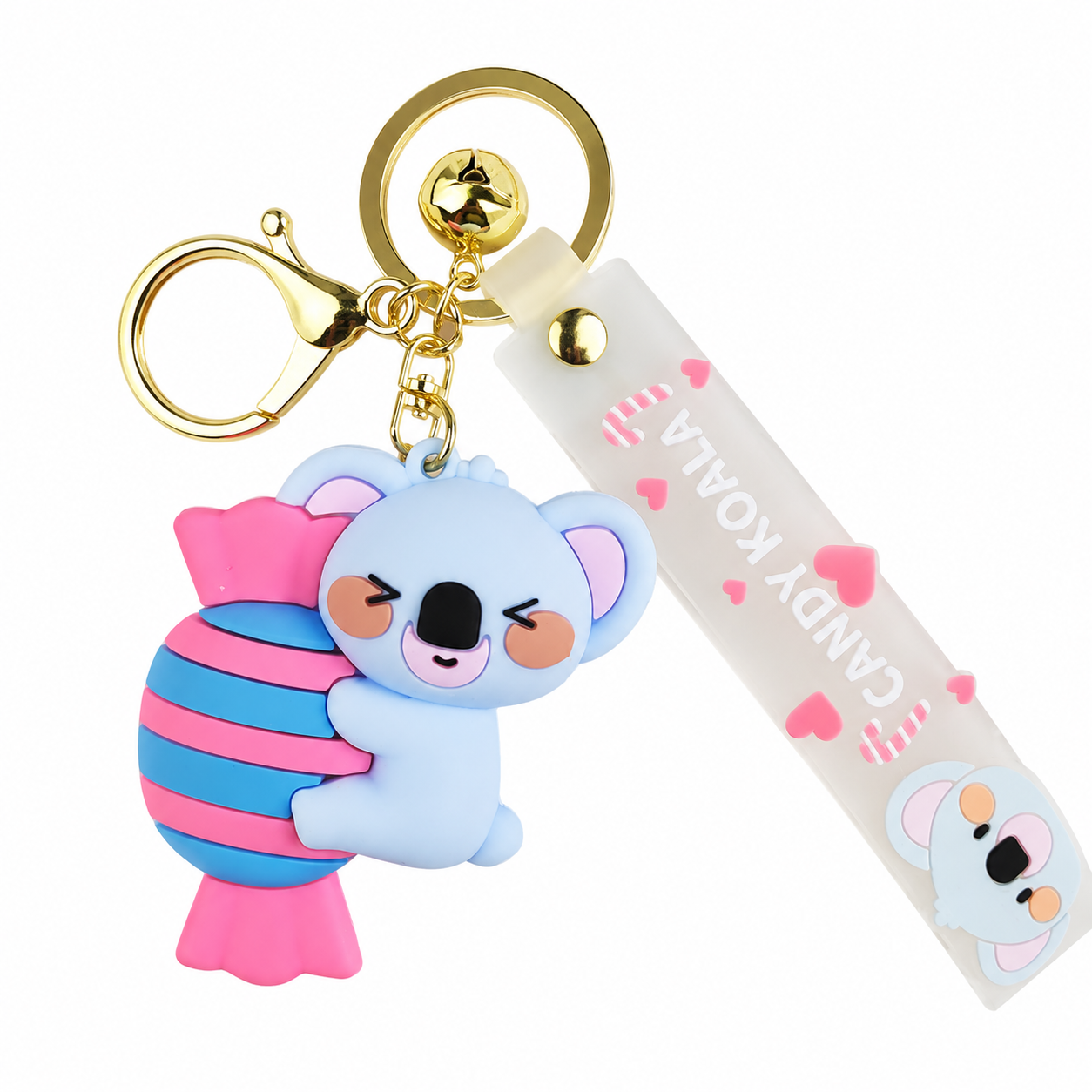 Candy Koala PVC Keychain - Cute 3D Cartoon Koala Figure