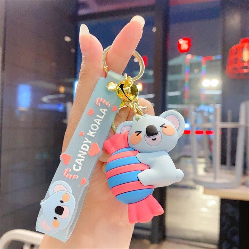 Candy Koala PVC Keychain - Cute 3D Cartoon Koala Figure view 7