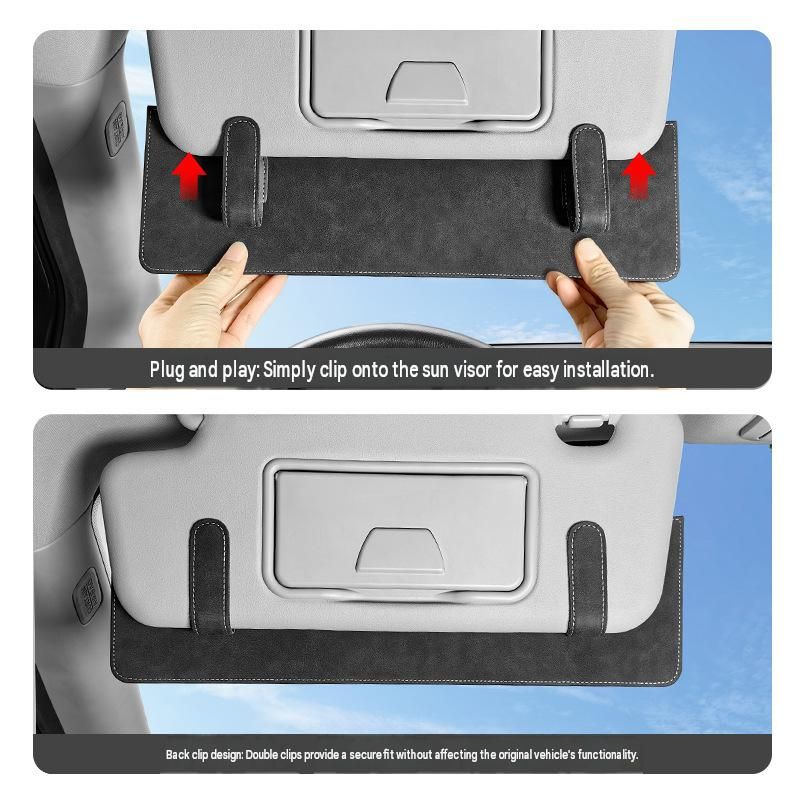 Dappled Grey Car Sun Visor Extension Panel 38cm x 11.8cm - Glare Reduction view 3