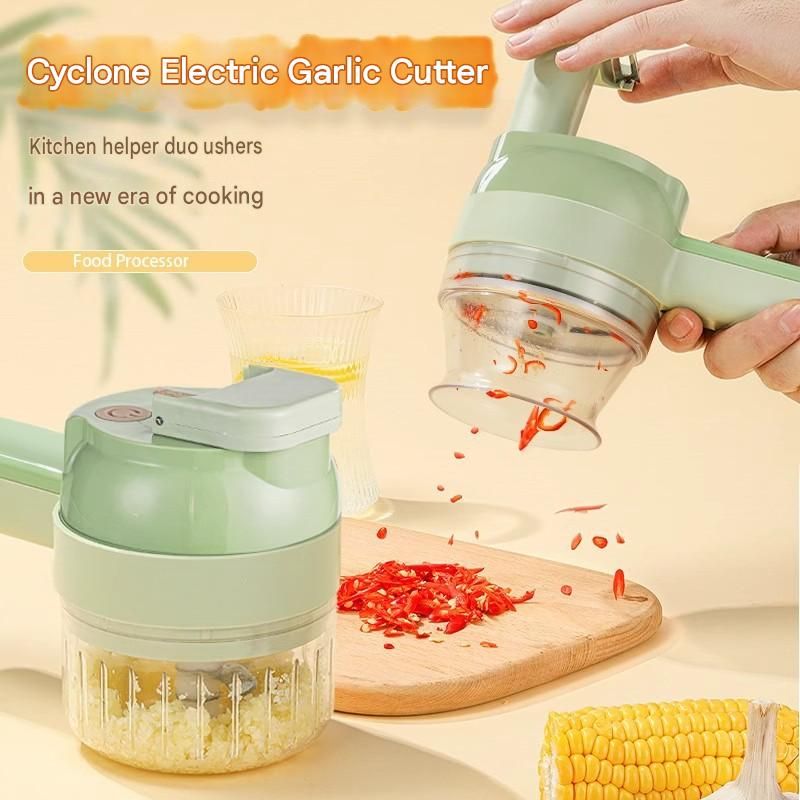 Green Multifunctional Electric Handheld Food Processor - ABS and PP with 201 view 2