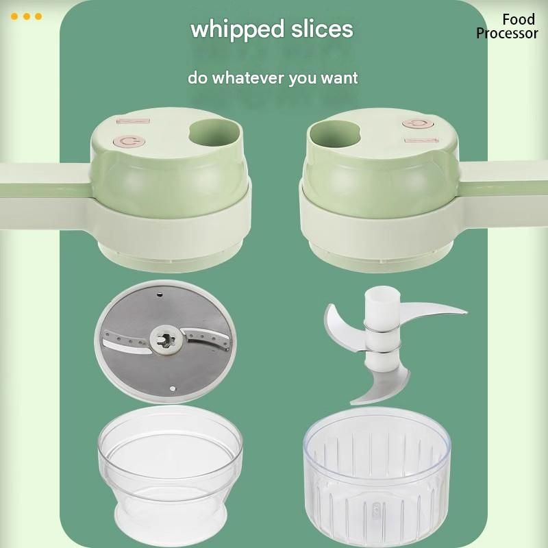 Green Multifunctional Electric Handheld Food Processor - ABS and PP with 201 view 4
