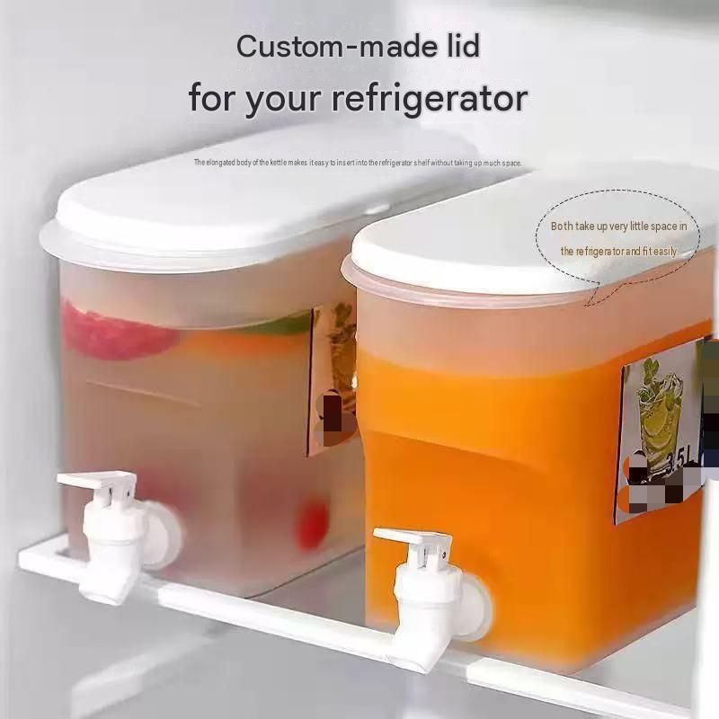 White 3.5L Large Capacity Refrigerator-Friendly Drink Dispenser with Leakproof view 3