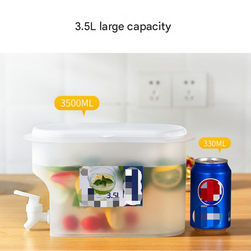 White 3.5L Large Capacity Refrigerator-Friendly Drink Dispenser with Leakproof view 4