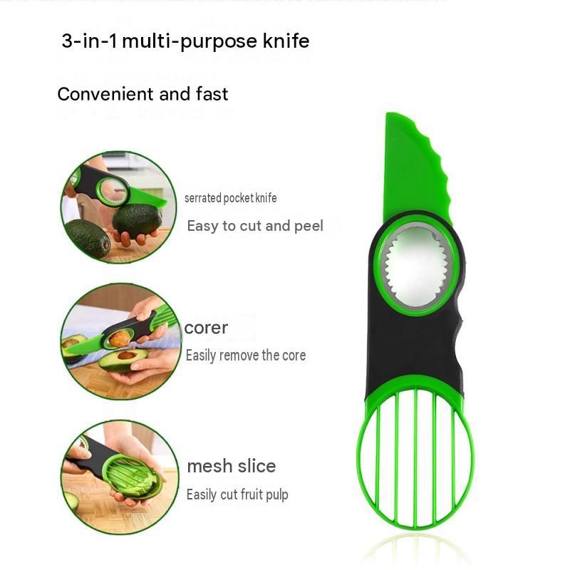 3 in 1 Avocado Slicer and Pitter - ABS Fruit Cutter for Cutting view 3