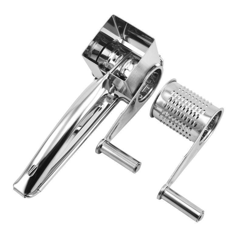 9-10 hole planer grater Stainless Steel Hand Crank Cheese Grater - Rotary Drum