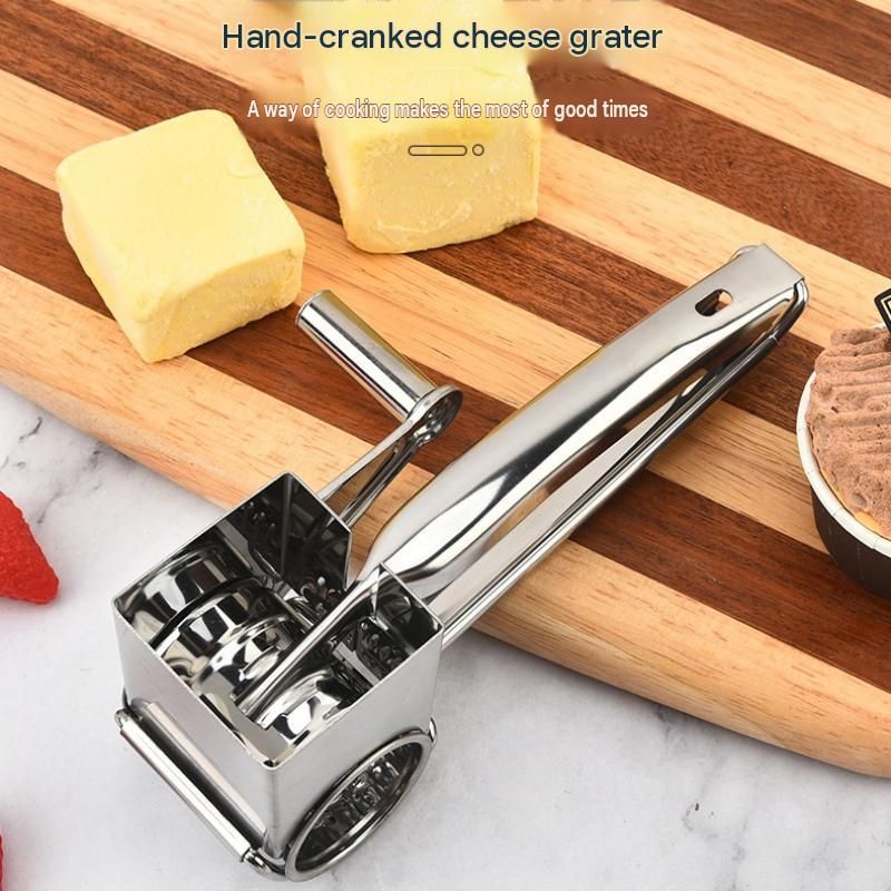 Flat-blade planer grater Stainless Steel Hand Crank Cheese Grater - Rotary view 2