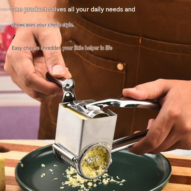 Flat-blade planer grater Stainless Steel Hand Crank Cheese Grater - Rotary view 4