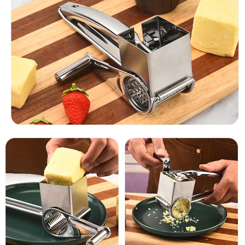 Flat-blade planer grater Stainless Steel Hand Crank Cheese Grater - Rotary view 6