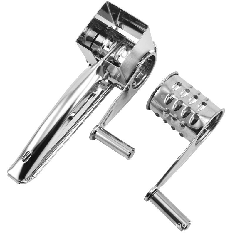 3-4 hole grater planer Stainless Steel Hand Crank Cheese Grater - Rotary Drum
