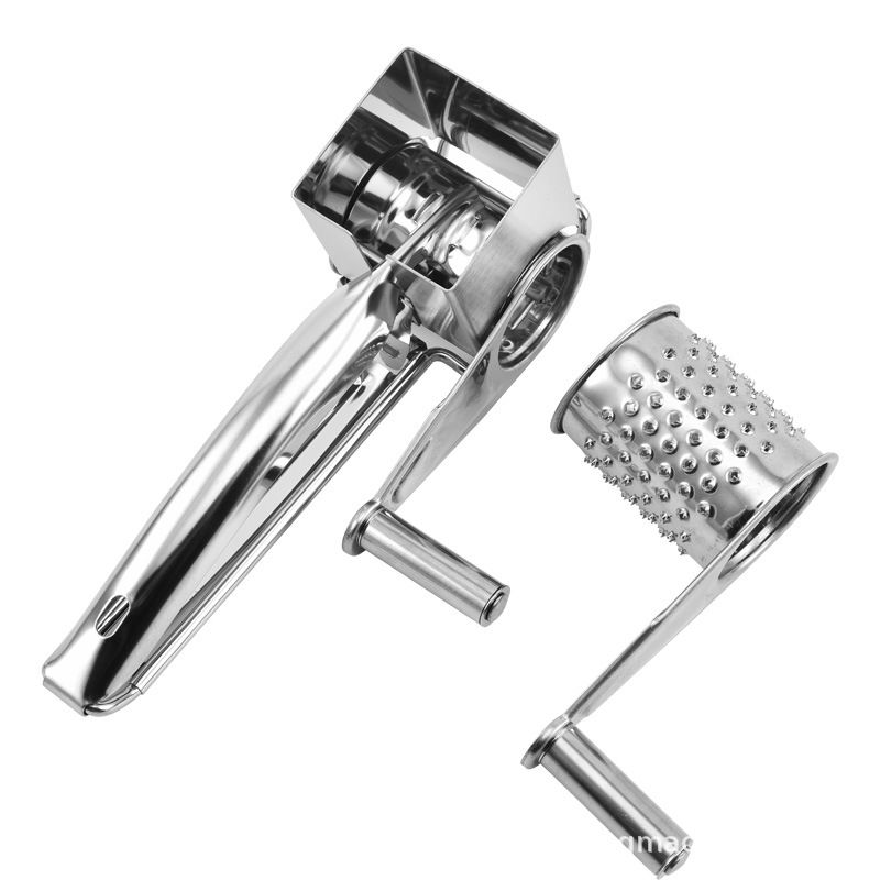 5-6 hole grater planer Stainless Steel Hand Crank Cheese Grater - Rotary Drum