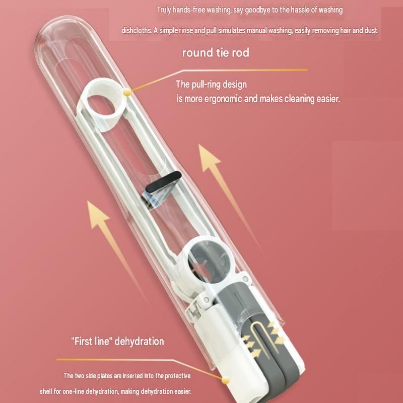 Mini Handheld Foldable Mop WIth ABS Handle and 3 Sponge Head- Hand-Free view 6