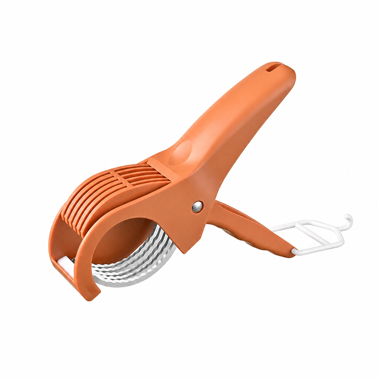Red Multifunctional Fruit and Vegetable Slicer - Stainless Steel Blades