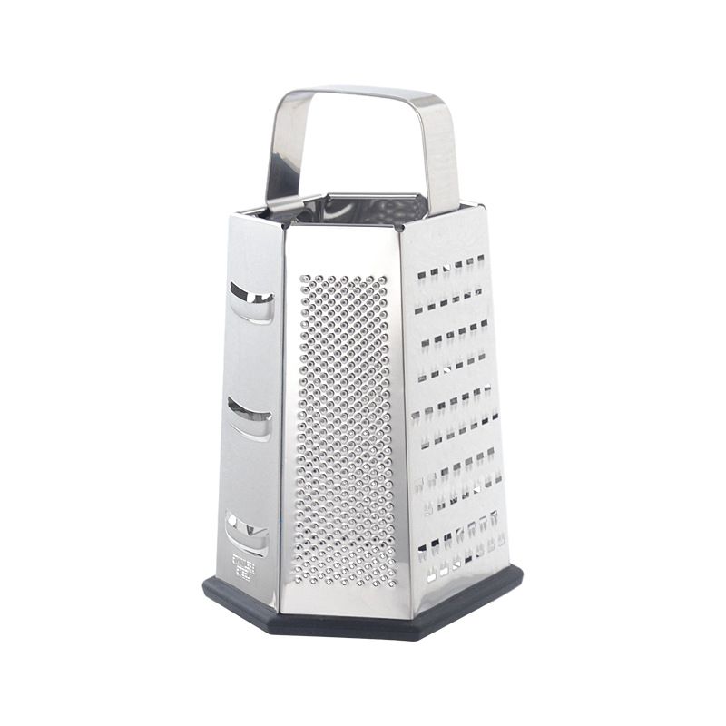 Multifunctional Six-Sided Box Vertical grater- Stainless steel flat handle