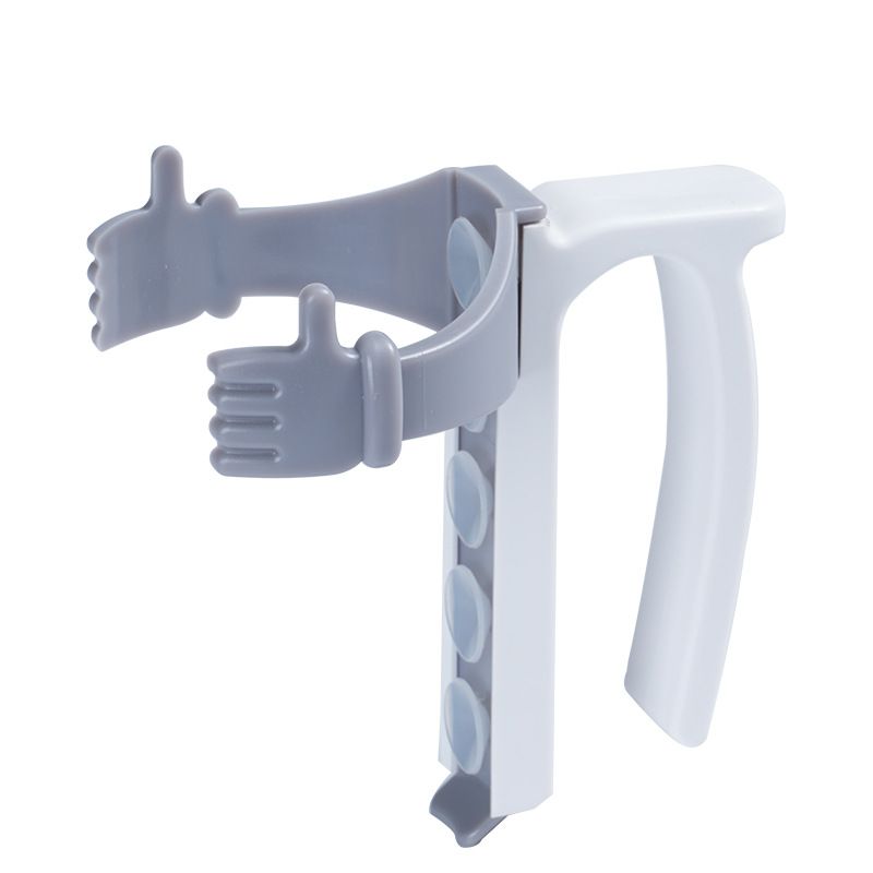 Grey Soda Can Holder with Handle and Suction Cups - Portable Plastic Stand for
