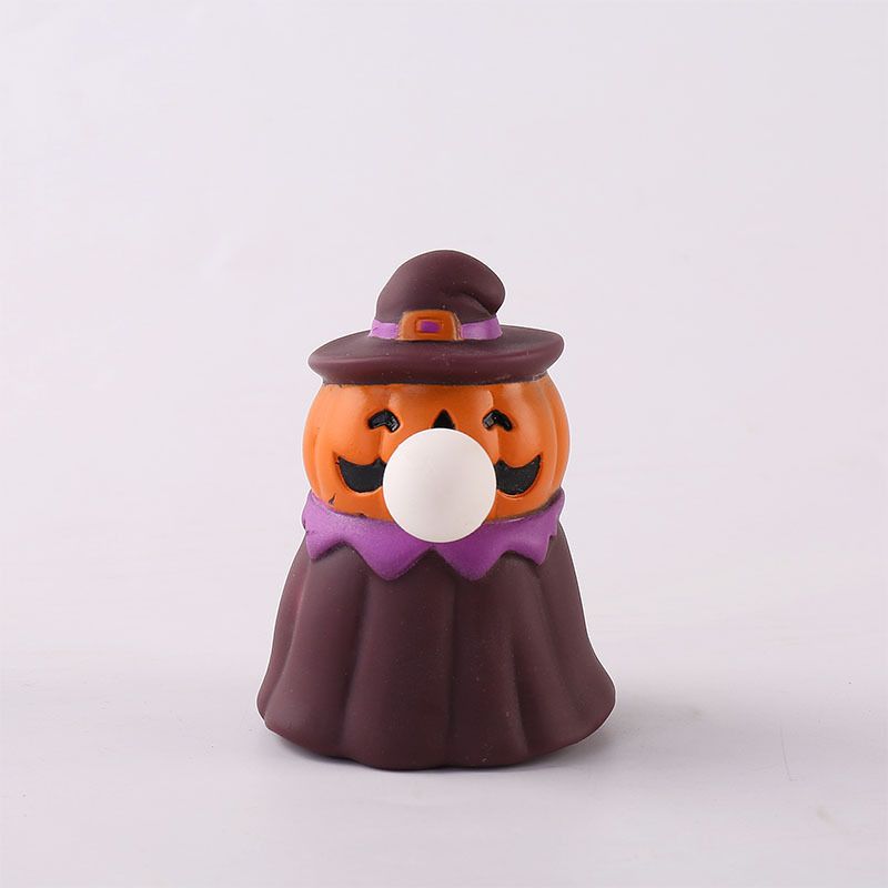 Halloween Squeeze Bubble Toy（Pumpkin witch） - PVC Squishy Figures with Pop-Up