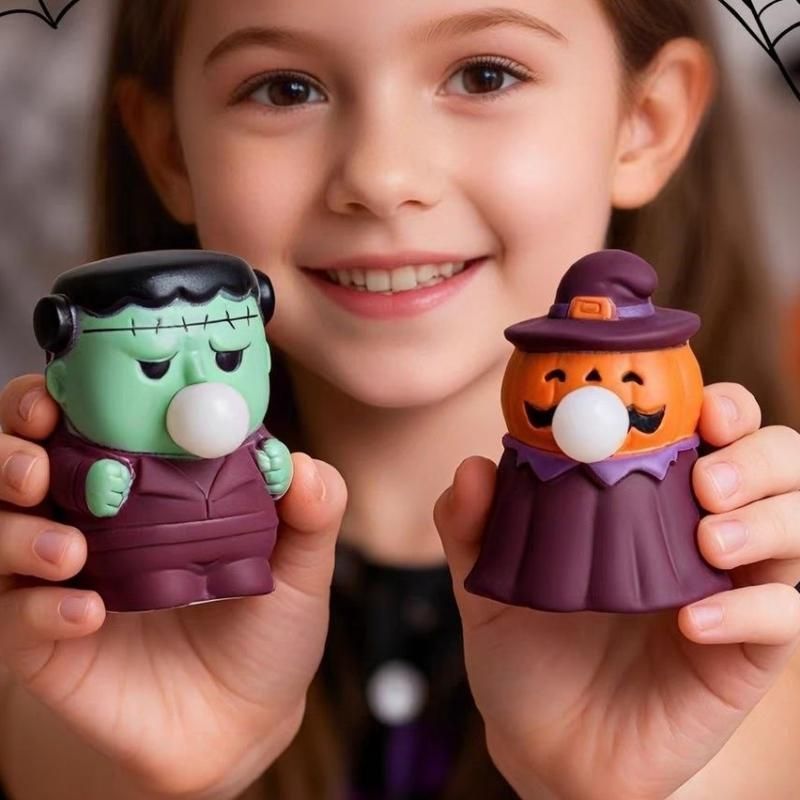 Halloween Squeeze Bubble Toy（Ghost） - PVC Squishy Figures with Pop-Up Bubble view 7