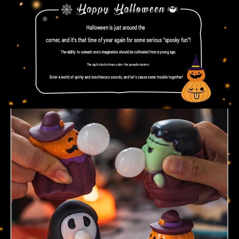 Halloween Squeeze Bubble Toy （Shape） - PVC Squishy Figures with Pop-Up Bubble view 3