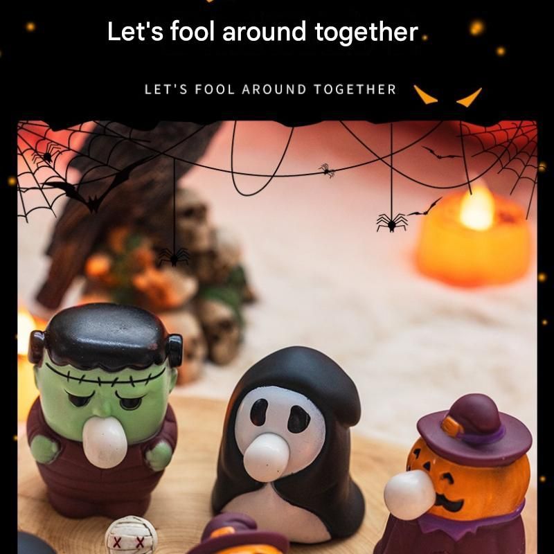 Halloween Squeeze Bubble Toy （Shape） - PVC Squishy Figures with Pop-Up Bubble view 6
