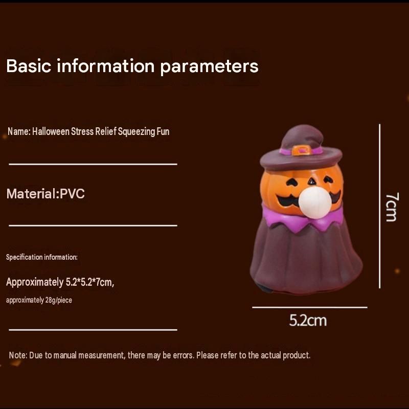 3 pce Halloween Squeeze Bubble Toy （Pumpkin witch and Ghost and Green Monster） view 4