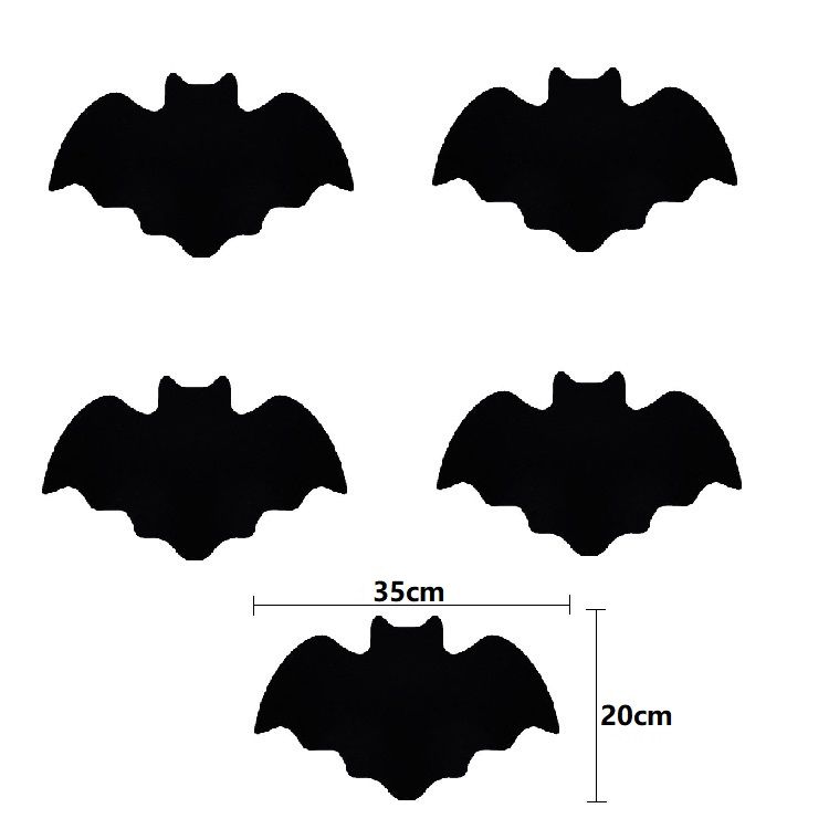5-pieces 35*20cm Halloween bat-shaped mat - Felt Non-Slip Heat Resistant Table