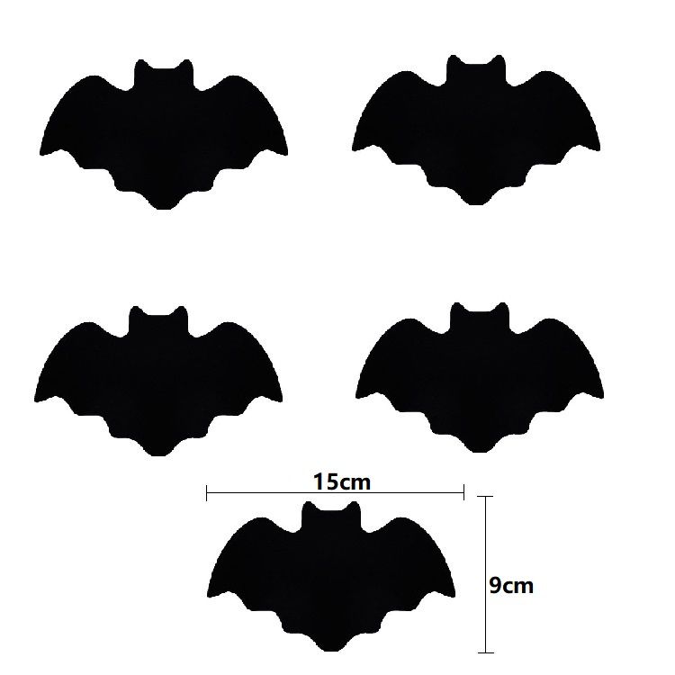 5-pieces 15*9cm Halloween bat-shaped mat - Felt Non-Slip Heat Resistant Table