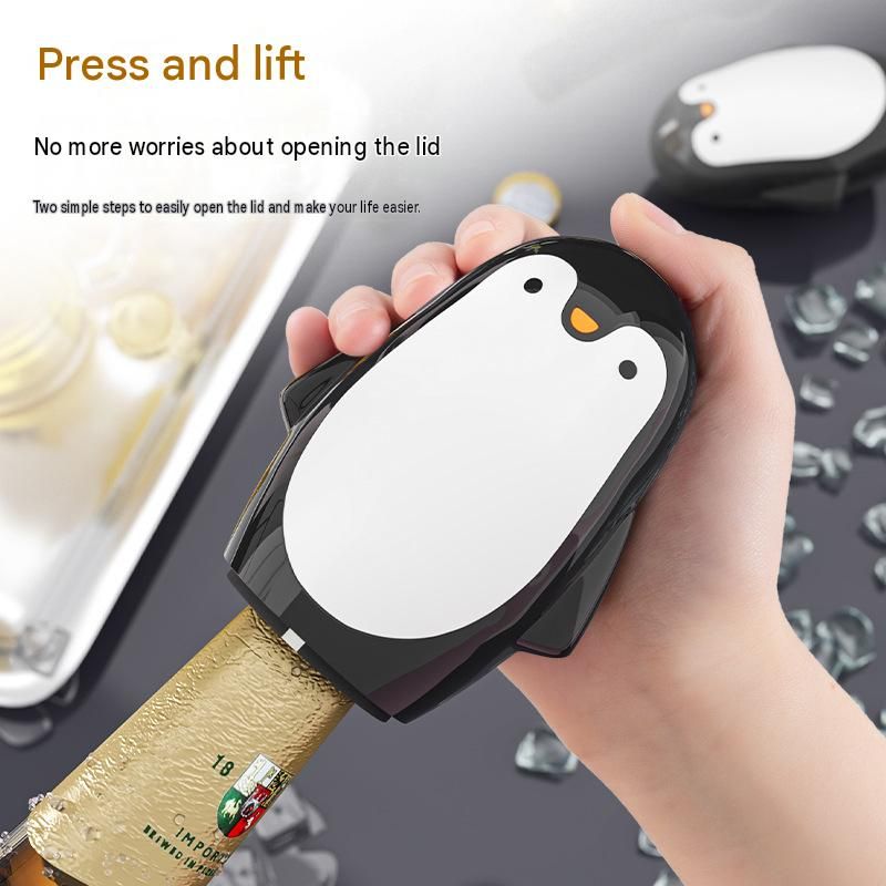 2 pcs Penguin-shaped design Bottle Opener - Stainless Steel and Plastic view 4