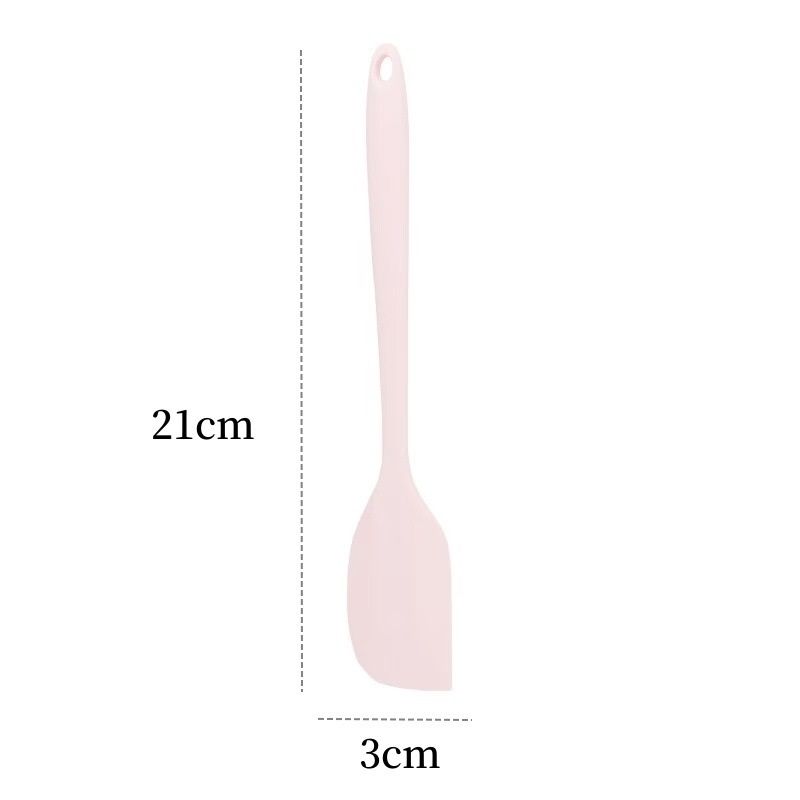 Pink Small size One-Piece Silicone Spatula with Metal Core - Heat Resistant to