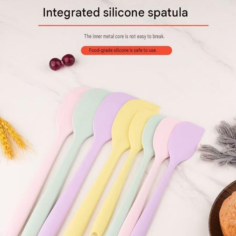 Pink Small size One-Piece Silicone Spatula with Metal Core - Heat Resistant to view 2