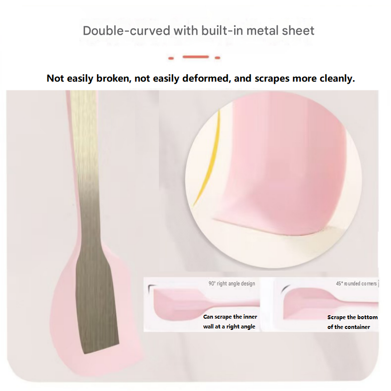 Purple Small size One-Piece Silicone Spatula with Metal Core - Heat Resistant view 5