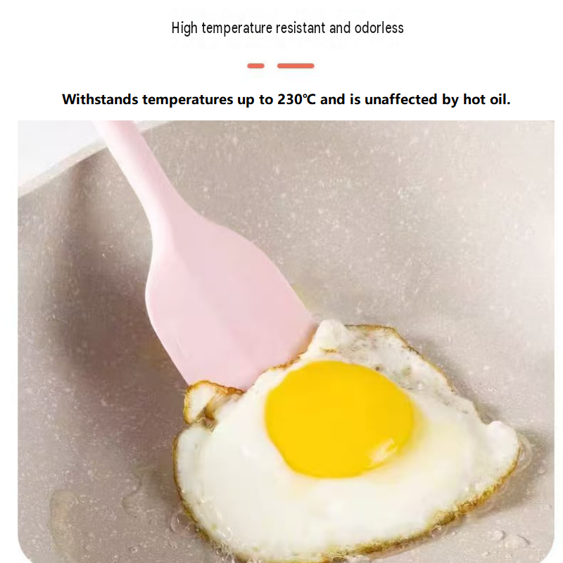 Green Small size One-Piece Silicone Spatula with Metal Core - Heat Resistant view 4