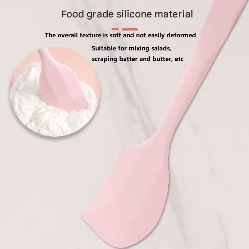 Yellow Small size One-Piece Silicone Spatula with Metal Core - Heat Resistant view 3