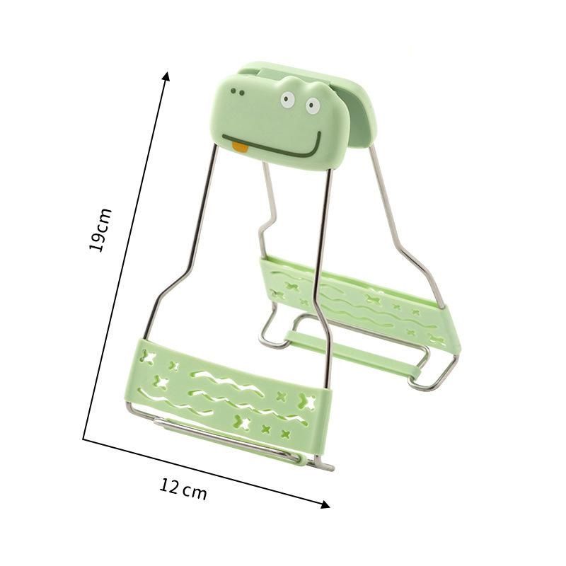 Adjustable Anti-Scald Dish Lifter - Silicone Grip Stainless Steel Plate